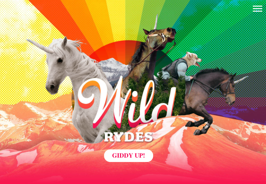 Wild Rydes homepage screenshot